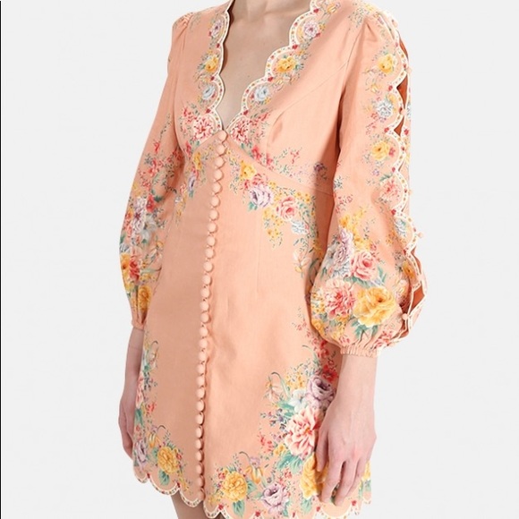 Zimmerman Zinnia Scallop Mini Dress - Picture 9 of 10